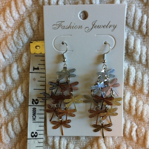 3/$15 Dragonfly Statement Earrings - Picture 7 of 11